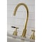 Kingston Brass KS8727CKLBS Widespread Kitchen Faucet with Brass Sprayer, Brushed Brass KS8727CKLBS - alternate 5